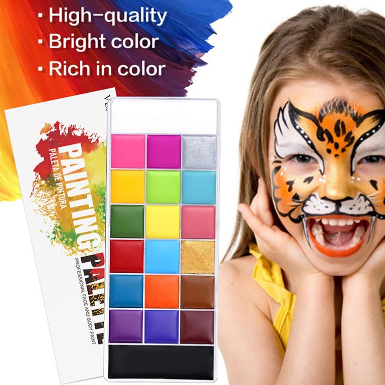 20 Colors Face Body Paint Oil Art Non Toxic Safe Kids Flash Tattoo