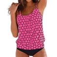 thumbnail image 2 of VISALY Two-Piece Tankini Swimsuit Spaghetti Strap Bathing Suit with High Waisted Shorts Tummy Control Swimwear for Beach Pool and Summer Vacation Lightweight Full Coverage Swim Suit Hot Pink 5Xl, 2 of 8
