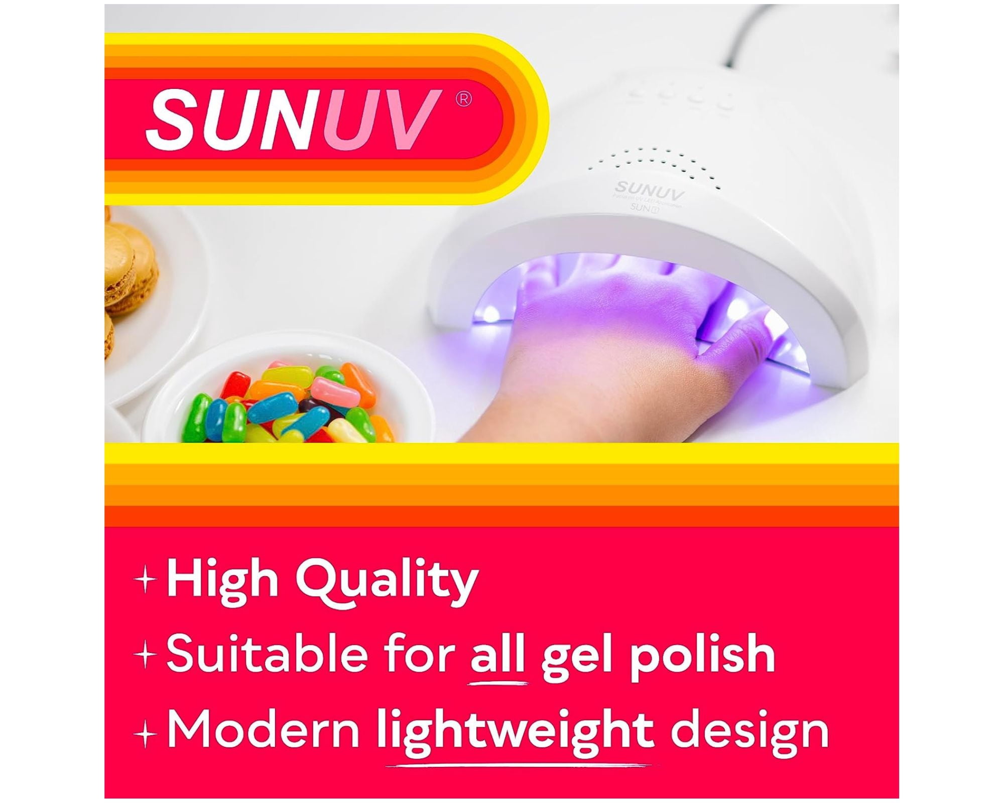 SNS UV LED Gel Nail Lamp (White)