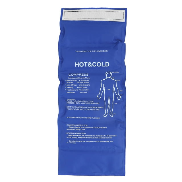 Gel Ice Pack, Gel Material Nylon Tarpaulin Dual Use Hot Cold Ice Packs for Back Pain Blue