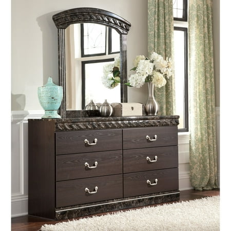 UPC 024052221749 product image for Ashley Vachel 6 Drawer Wood Double Dresser in Dark Brown | upcitemdb.com