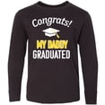 thumbnail image 3 of Inktastic Congrats My Daddy Graduated with cap Long Sleeve Youth T-Shirt, 3 of 5