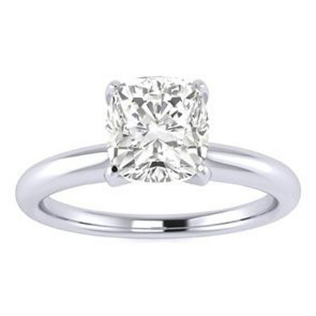 Superjeweler 1ct Cushion Cut Diamond Solitaire Engagement