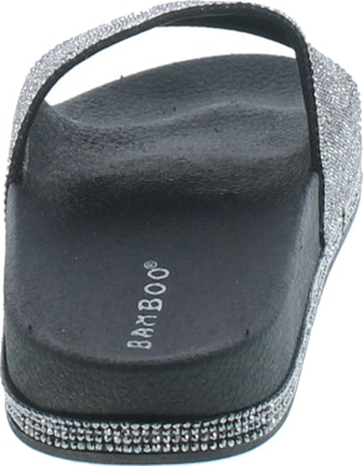 Bamboo Womens Dazzling-01S Open Toe Jeweled Rhinostone Slide Bamboo Womens Dazzling-01S Open Toe Jeweled Rhinostone Slide