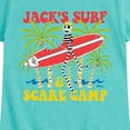 thumbnail image 3 of Nightmare Before Christmas - Jack's Surf Scare Camp - Summertime - Toddler And Youth Girls Short Sleeve Graphic T-Shirt, 3 of 5