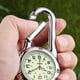 thumbnail image 1 of NICERIO Clip-on Quartz Watch Night Light Alloy Unisex Backpack Buckle Belt Watch with White Dial for Doctors Nurses Climbing Mountaineering (White), 1 of 2