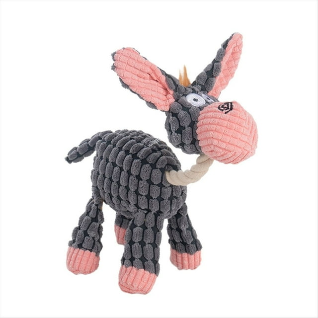 Juguetes para Mascotas, Juguetes para Masticar en Forma Burro, Juguetes Peluche para Perros para la Dentición, Accesorios para Perros Entrenamiento para Mascotas,A