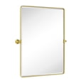 thumbnail image 3 of TEHOME Woodvale Rectangle Vertical Metal Wall Mirrors 40" x 30" - Brushed Gold, 3 of 5