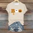 thumbnail image 3 of JYLPZYR Oversized Shirts for Women Women's Halloween Spi Der Print Crew Neck T Shirt Womens Clothing(Beige,M), 3 of 4