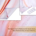 thumbnail image 5 of Marble Shower Curtain, Abstract Shower Curtain, Orange Shower Curtain, Peach Shower Curtains Set with 12 Hooks, 72" Wx72 H, Coral Bathroom Decor, 5 of 6