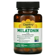 Country Life Melatonin, Rapid Release, 3 mg, 90 Tablets