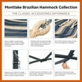 thumbnail image 4 of Classic Accessories Montlake Fadesafe Brazilian Hammock with Steel Stand, Heather Indigo Blue Stripe, 4 of 14