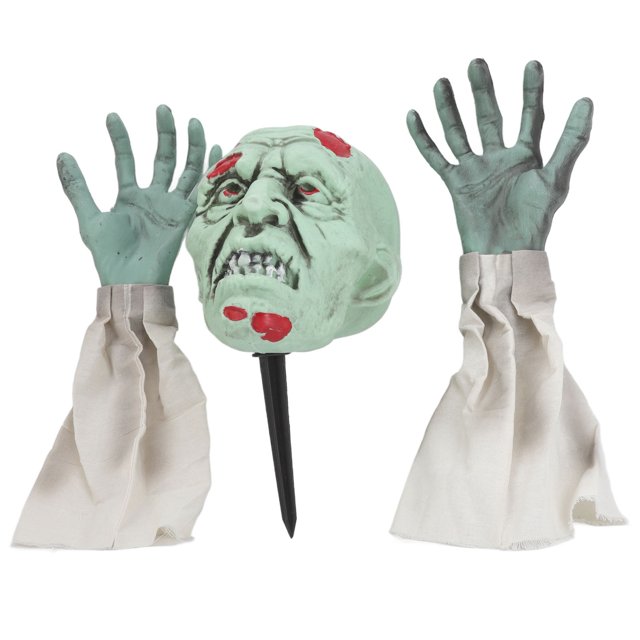 Estacas De Brazo De Cara De Zombi, Montaje Simple, Estacas De Zombis, Accesorios, Mano De Obra Fina, Vivos Para Decoraciones De Halloween ANGGREK Descripción de la referencia