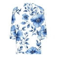 thumbnail image 3 of Cilsoka V Neck T Shirts for Women Black Womens Floral Tops Long Sleeve Womens Tunic Tops 3/4 Sleeve Loose Fit Blouses for Women Casual My Orders past Orders, 3 of 4