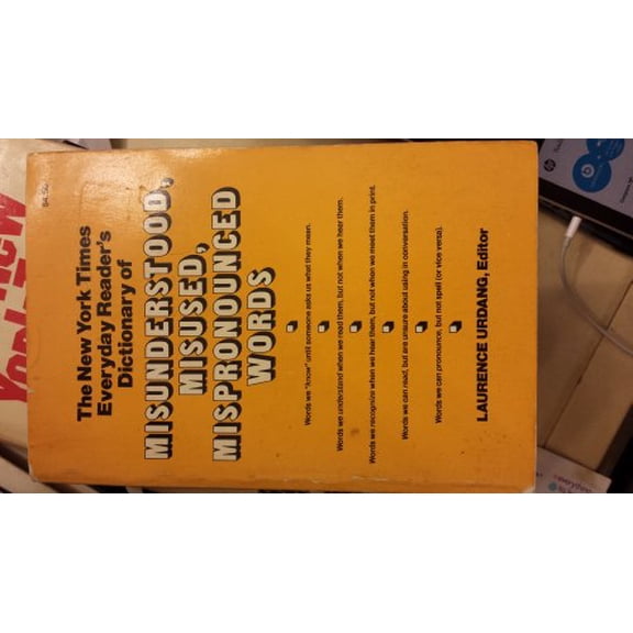Pre-Owned New York Times Everyday Readers Dictionary of Misunderstood, Misued and Mispronounced Words, 9780812962444, 0812962443, Hardcover, Later Printing edition