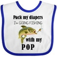 thumbnail image 3 of Inktastic Pack My Diapers I Am Going Fishing with Pop Boys or Girls Baby Bib, 3 of 4