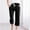 Black, variant on Kmdttou Fashion Womens Casual Solid Color Elastic Loose Pants Straight Wide Leg Trousers With Pocket