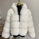 thumbnail image 2 of Abrigo con capucha de piel de zorro falsa para mujer, chaqueta gruesa con capucha de lujo, abrigo de invierno de alta calidad, 2022, 2 of 5