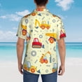 thumbnail image 3 of Lsque Heavy Equipment pattern Hawaiian Shirt for Men, Unisex Summer Beach Casual Short Sleeve Button Down Shirts-Large, 3 of 9
