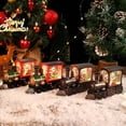 thumbnail image 3 of Musical Christmas Train Snow Globe Lantern, Lighted Santa & Christmas Tree Scene with Rotating Water Snow, USB Plug-In or Battery Operated Holiday Decoration Gift, 3 of 5