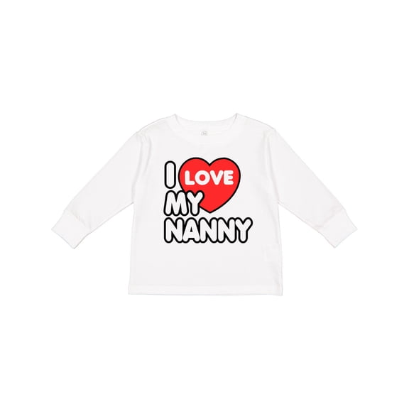 Inktastic I Love My Nanny Boys or Girls Long Sleeve Toddler T-Shirt
