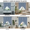 thumbnail image 3 of Blue Pure Color Swag Valances for Windows, Kitchen Curtains 36 Inch Length 2 Panels Set, Aesthetics Contemporary Luxury Short Curtains for Small Windows Rod Pocket Cafe Curtains Drapes 28"x36", 3 of 8