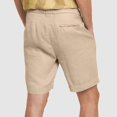 thumbnail image 4 of Pantalones de Hombre Elástico Cintura Músculo Casual Imitación Algodón Lino Textura Atado Cinco Cuartos de Pantalones Cortos, 4 of 9