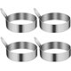 thumbnail image 1 of ZHAOCHENG Paquete de anillos para huevos, anillo para molde para huevos, molde para huevos antiadherente de acero inoxidable de 3,5 pulgadas, anillos para huevos para freír huevos, sartenes para panqu, 1 of 5