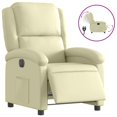 thumbnail image 1 of vidaXL Fauteuil Inclinable Électrique en Cuir Véritable Crème, 1 of 5