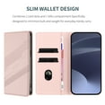 thumbnail image 4 of ELEHOLD Case for iPhone 12 Pro / 12 6.1", Shockproof Wallet Phone Case, Magnetic Closure Faux Leather Cover Built-in Stand,Pink, 4 of 8