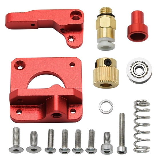 CR10 3D Printer Extruder Kit Remote Direct Extruder, Upgraded MK8 Extruder Drive Feed Kit Left Hand,1 * CR10 3D Printer Extruder Kit,Red