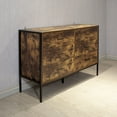 thumbnail image 3 of Barara King Dresser,Storage Dresser,Chest of Drawer,Chest Dresser,Industrial Style 6 Drawer Double Dresser,Rustic Brown Wood Storage Dresser Clothes Organizer, 3 of 10