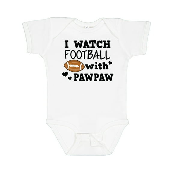 Inktastic I Watch Football with My Pawpaw Boys Baby Bodysuit