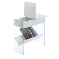 thumbnail image 4 of SoHo Table d'Appoint Électrique à Dessus Rabattable en Finition Bois Blanc et Verre Clair, 4 of 6