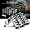 Bang4Buck 20 Pcs Bulge Lug Nuts 12x1.5 Chrome for Ford Escape Fusion