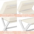 thumbnail image 5 of Foldable Foot Stool Ottoman, Modern Foot Rest with Bamboo X Legs & Thick Foam Cushion, Folding Foot Stools Small Padded for Bedroom Living Room, Makeup Vanity Stool Chair, 5 of 17