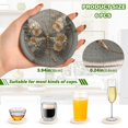thumbnail image 7 of 6 Pcs Drink Coasters with Holder 3.94in Woven Coasters for Drinks Silver and Black Butterfly Coaster Set for Protection Table, 7 of 7