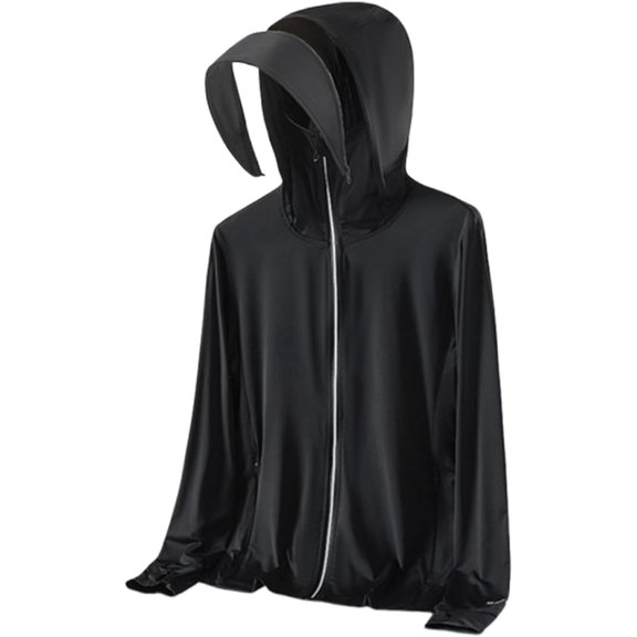 Sun Protection Clothing for Women and Men, Upf 50 Sun Jacket with Removable Brim, Lightweight Athletic Zip up Hoodie