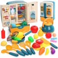thumbnail image 1 of 39pcs/set Kids Kitchen Toy Refrigerator Mini Kitchen Food Pretend Play Set Refrigerator With Ice Dispenser Pretend Play Appliance, 1 of 5