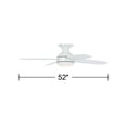 thumbnail image 7 of 52" Casa Vieja Elite Modern Hugger Indoor Ceiling Fan with Dimmable LED Light Remote Control White Opal Glass for Living Room Kitchen House Bedroom, 7 of 7