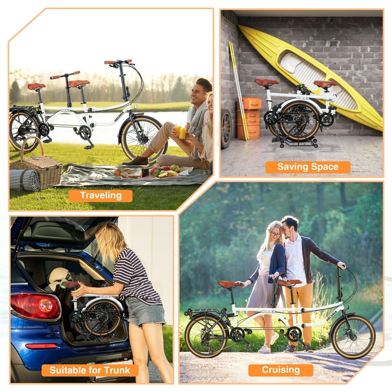 Meghna Tandem Bike 20 inches 4-Fold 2-Seater 7 speed Folding