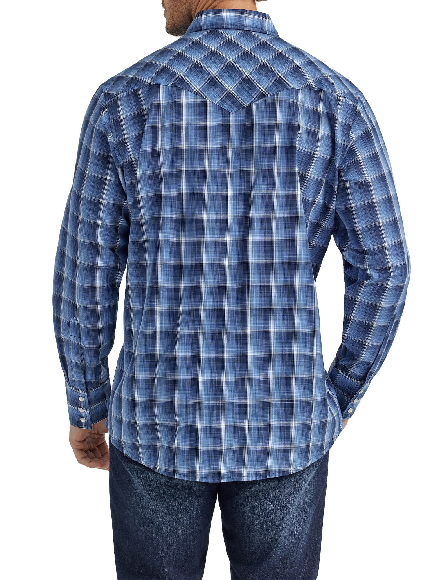 Wrangler® Men's and Big Men's Regular Fit Long Sleeve Western Shirt, Sizes S-5XL
