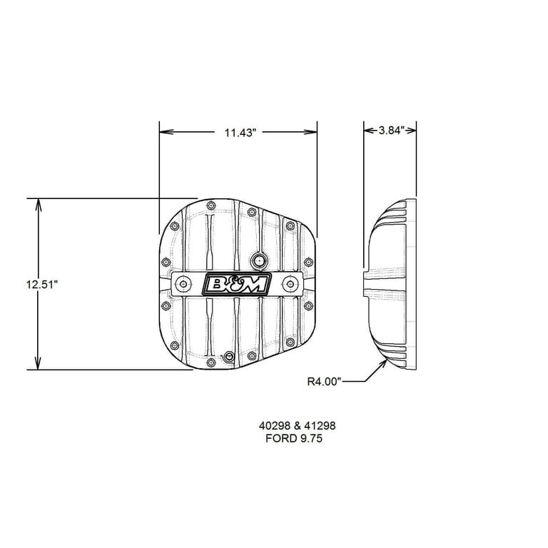 B&M Rear End Cover Cast Aluminum Ford 9.75 12-Bolt B&M Rear End Cover Cast Aluminum Ford 9.75 12-Bolt