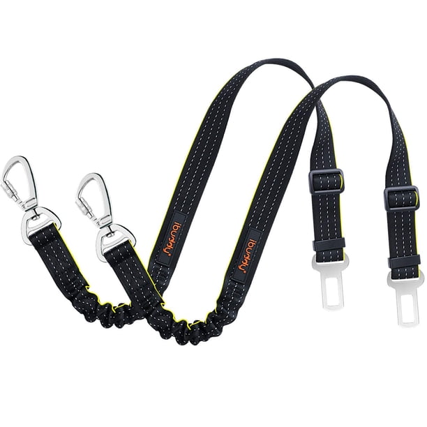 Ibuddy Cinturones De Seguridad Para Perros Para Coches De Perros Pequeños/Medianos/Grandes Cinturón De Seguridad Ajustable Para Mascotas Para Arnés De Perro Con Doble Gancho De Seguridad Y Cinturón De