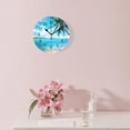 thumbnail image 3 of ATEDEANEI 12" Wall Clock Battery Operated Silent Non Ticking Hawaii Beach With Palm Trees Multicolor, 3 of 5