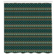 thumbnail image 2 of Ambesonne Teal Stripe Shower Curtain, Ethnic Aztec Inspired, 69"Wx84"L, Multicolor and Teal, 2 of 4