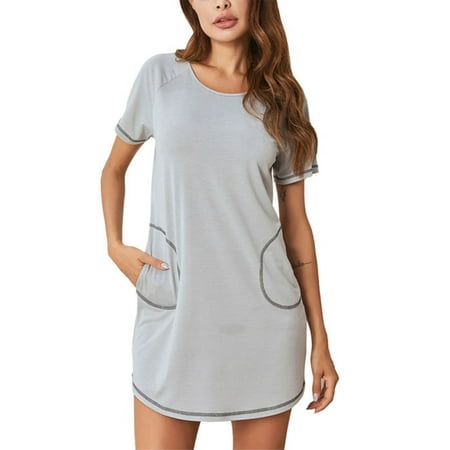 

Nightshirt Sexy Boyfriend Sleepwear Women s Short Sleeve Sleepshirt Nightgown Sleeping Dress Pajamas Pjs Nightwear