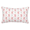 thumbnail image 1 of Fotbe Hello Rabbit Funda de Almohada Decorativa Estilo Occidental, Lujo en Algodón, Fundas para Almohadas King, Cojín Estampado para Decoración del Hogar-20"x30", 1 of 6