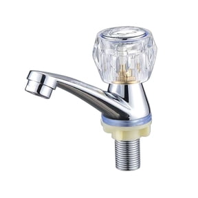 Zinc Alloy Cold Water Tap for Single Hole Bathroom Sink with Water Saving Flow and Leak Proof Feature