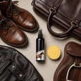 thumbnail image 6 of Honmine 3.4 fl oz Leather Cleaner Kit Multi Purpose, Leatherware Stain Remover and Refinish Care, Leather Cleaner with Sponge Pad for Sofa Bag Shoe, 6 of 9